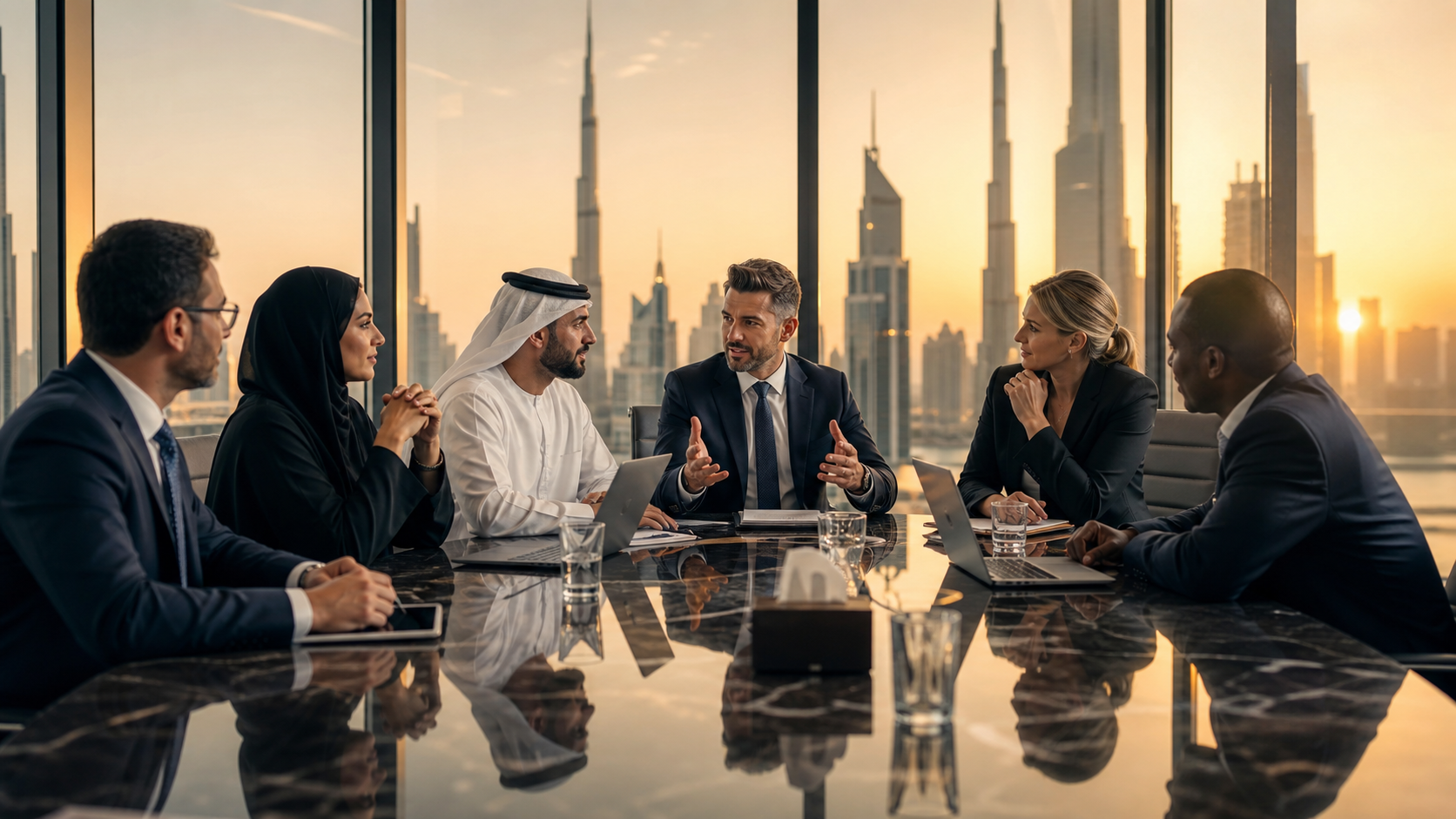 Dubai Business People in Modern Office Setting-1