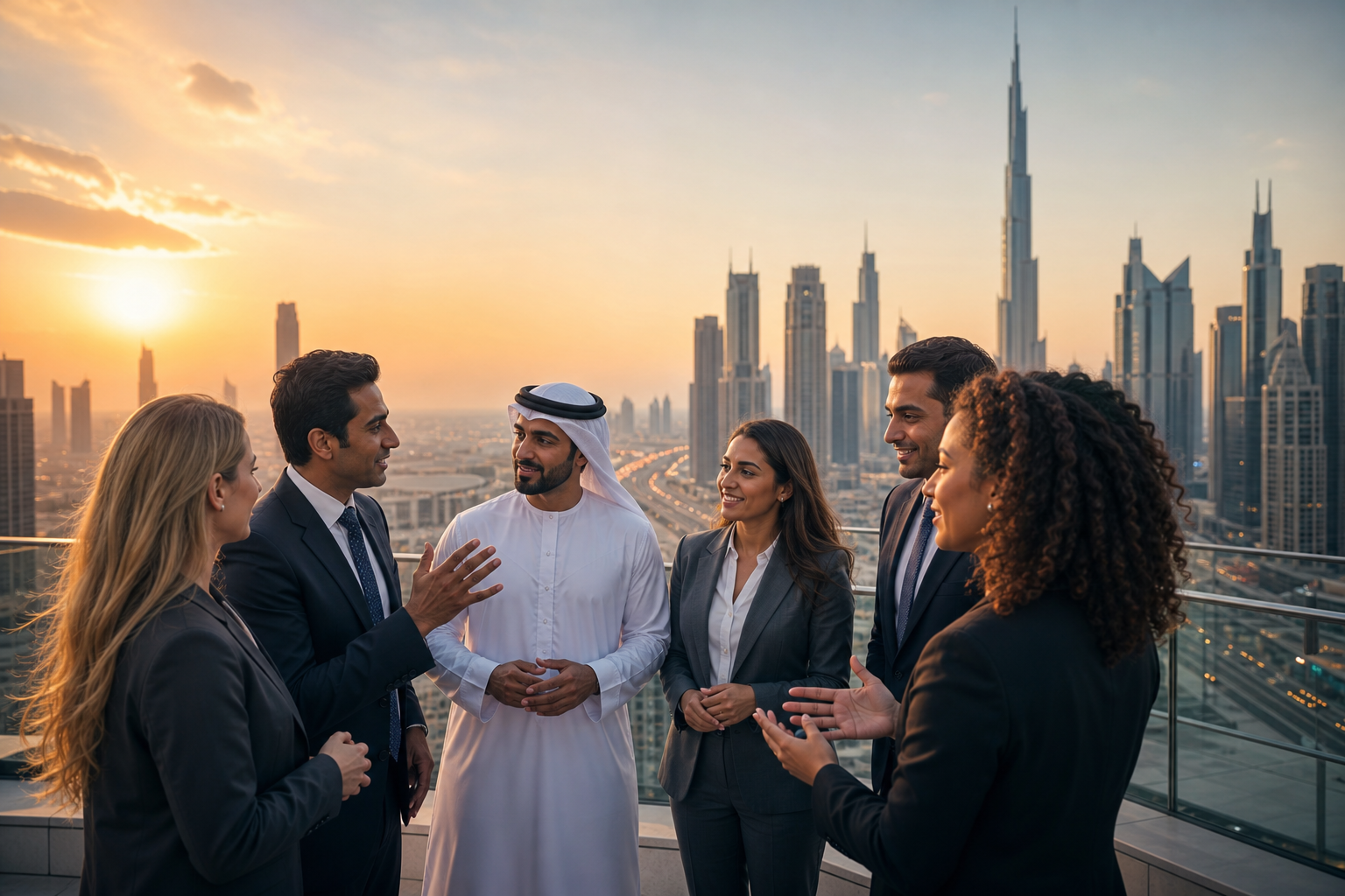 Dubai Business People in Modern Office Setting