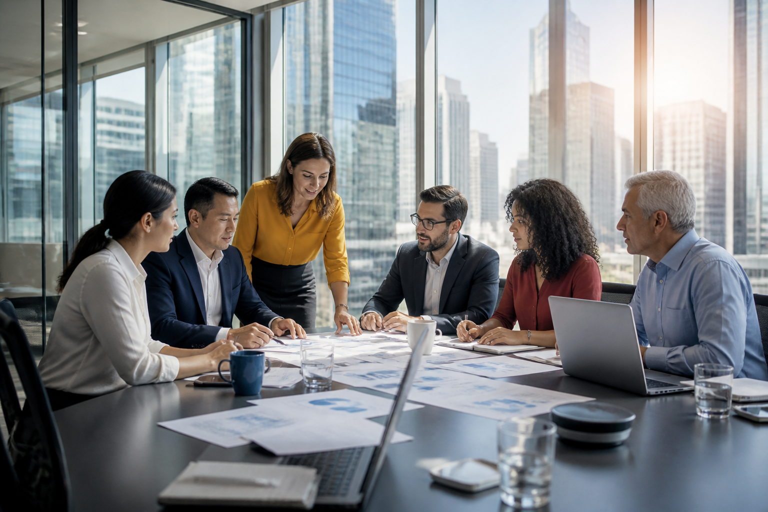 Financial Staffing Office Scene